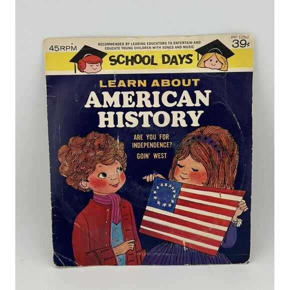 Vintage 45RPM- Learn‎ About American History - Peter Pan Records - 7" - Picture 1 of 3